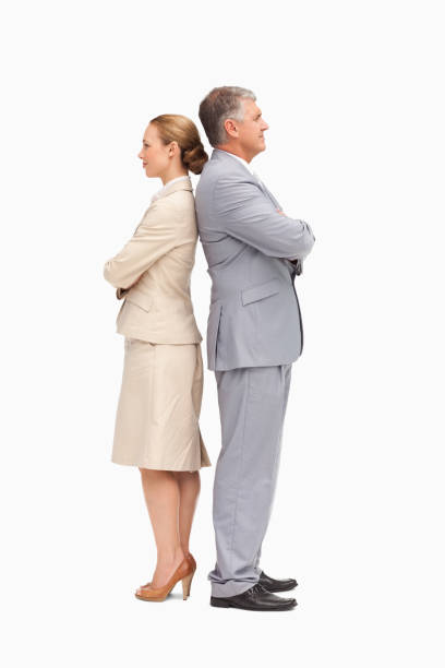 istock Business people with folded arms back-to-back 842266214