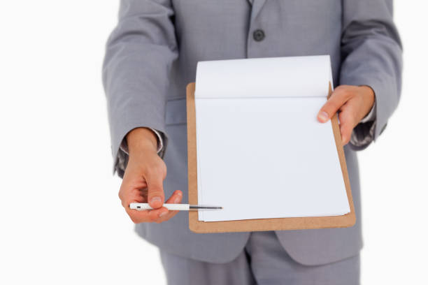 istock Close up of a man showing a file 842277216