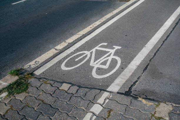 istock bicycle sign on street 842289922