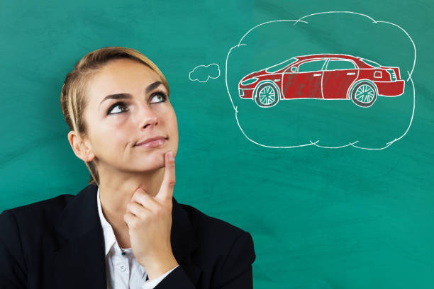 istock Thoughtful Young Businesswoman Looking Up 842295998