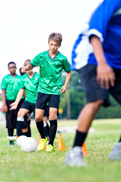 istock Soccer athlete participate in soccer drills 842300014
