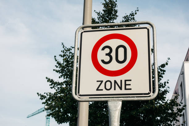 istock traffic limit sign with number 30 842302576