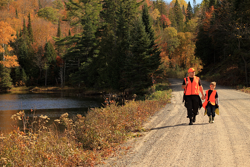 Hunting in the fall forest