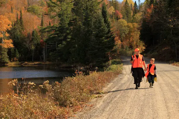 Photo of Father and son are hunting