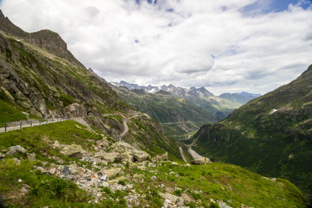 istock Susten road and glacier in Switzerland 842312068