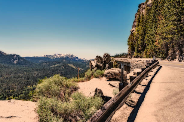 istock State Highway over Echo Summit in Sierra Nevada Mountains 842315030