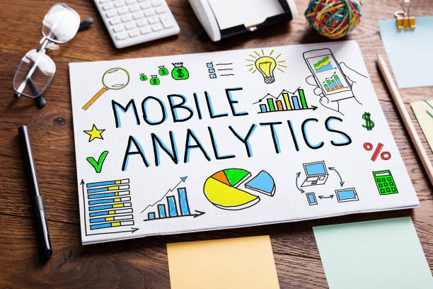istock Illustrative Diagram Of Mobile Analytics On White Paper 842317250