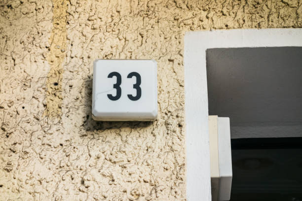 istock door sign with number 33 842318428