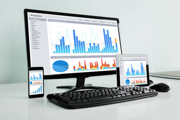 istock Close-up Of Electronic Gadget Showing Graph 842324344