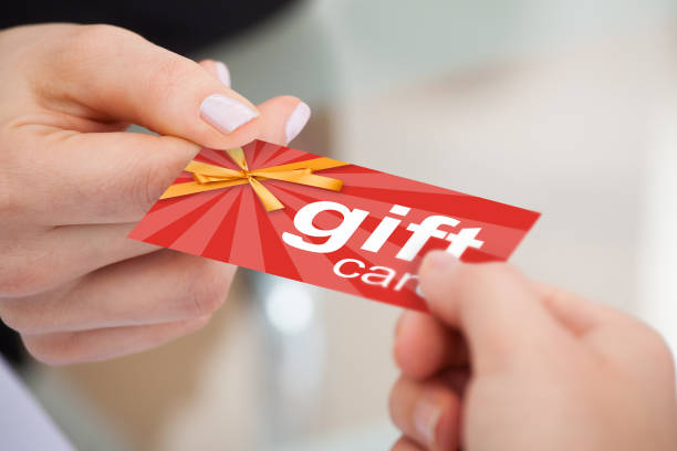 businesspeople 교환 조문이었어요 카드 - giftcard 뉴스 사진 이미지