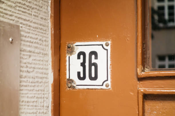 istock historical door sign number 36 842327778