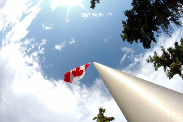 Fisheye bandiera canadese - foto stock
