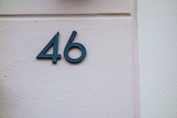 istock number 46 in steel letter 842337692