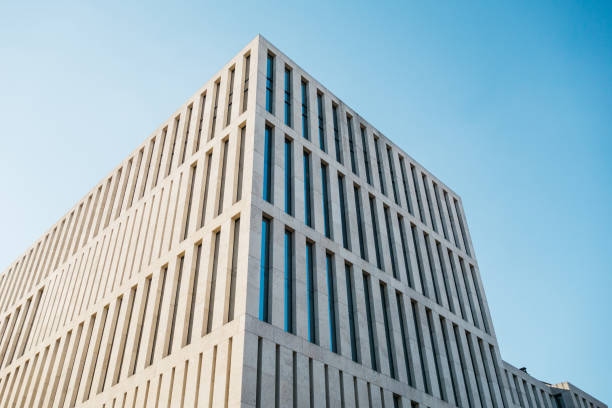 istock grey marble facaded finance building with small windows 842337754