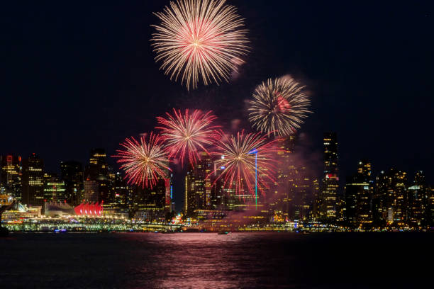 istock Fireworks with Vancouver City Centre in the background on Canada Day 2017 842362484