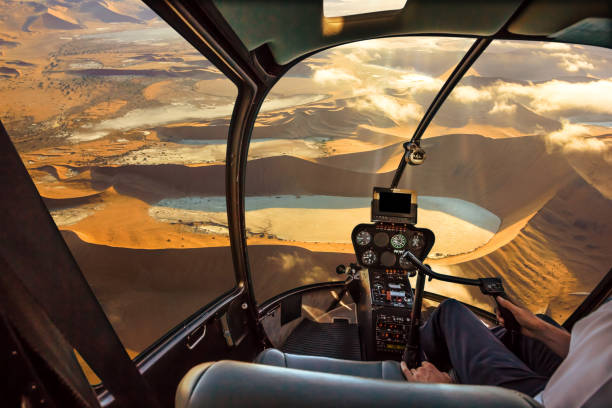 istock Helicopter in Sossusvlei Desert 842370180