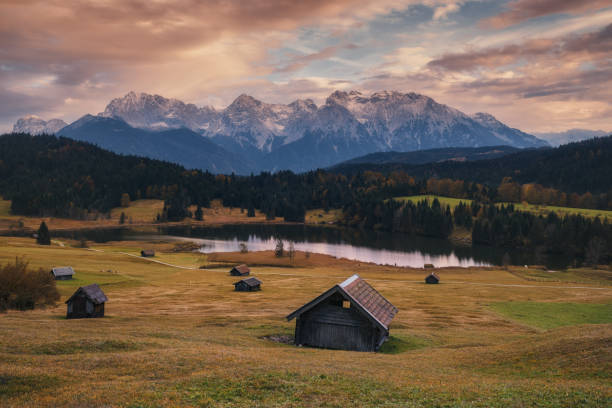 istock Germany. Bavaria. Evening on the lake Geroldsee 842370604