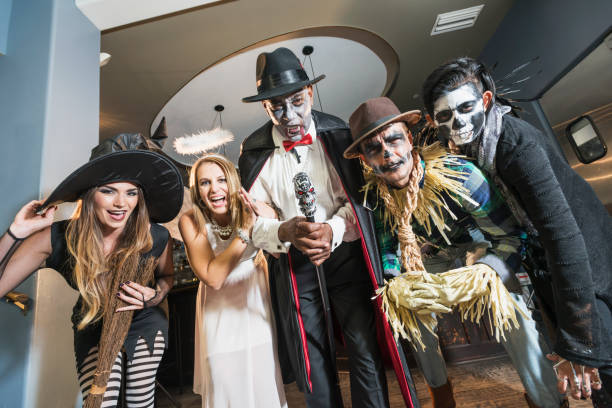 istock Adult halloween party 842376360