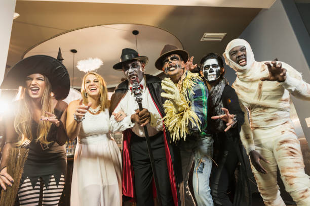 istock Adult halloween party 842376410