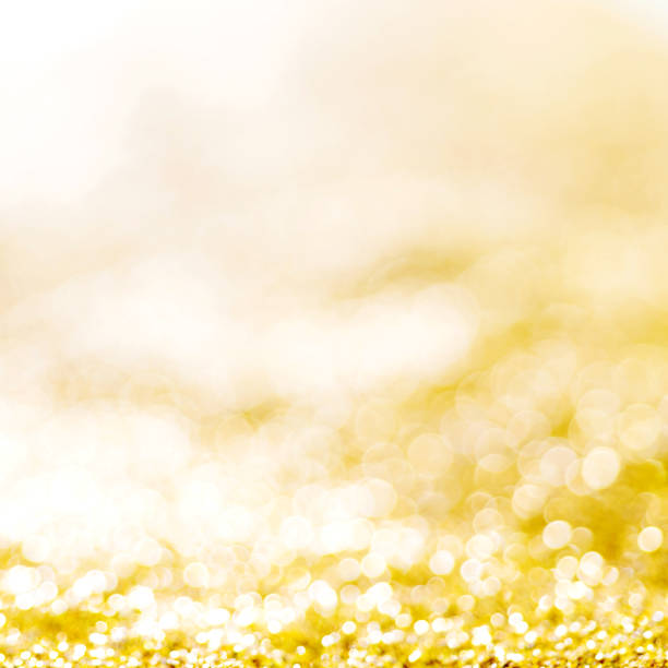 istock Festive golden shiny lights for background 842379886