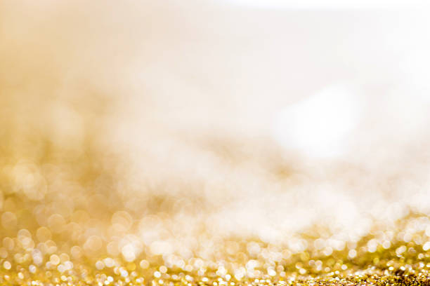 istock Festive golden shiny lights for background 842379888