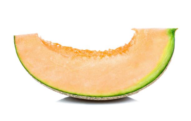 istock Slice of Melon isolated on the white background 842386480