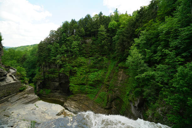 istock New York's Robert H Treman State Park cascades, rocks 842392866