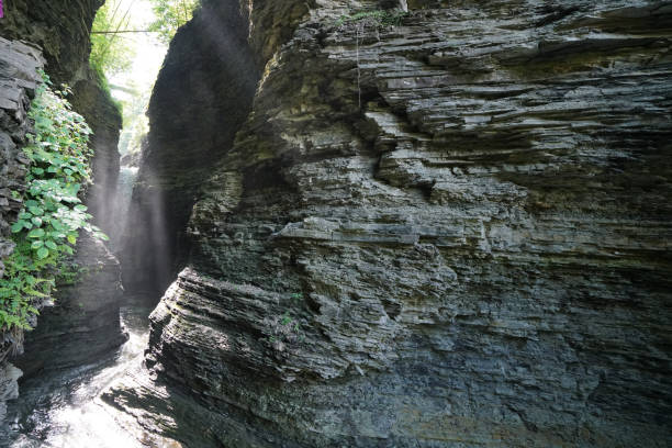 istock Waterfalls and the Stone Bridge in Watkins Glen State Park, NY 842392996