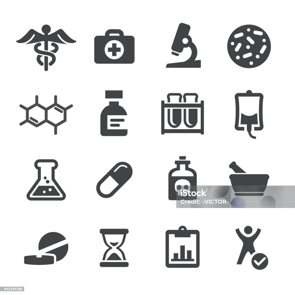 Medicine and Research Icons - Acme Series Medicine and Research Icons Icon Symbol stock vector