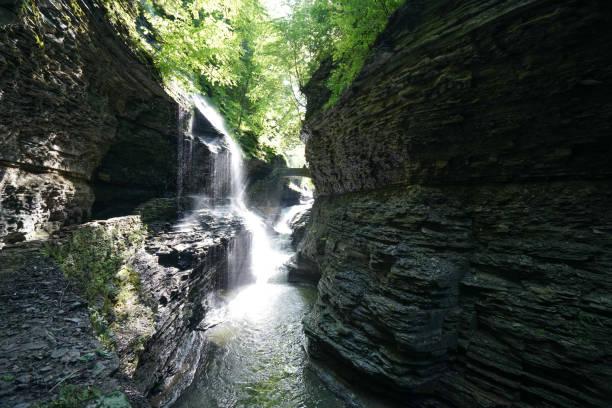 istock Waterfalls and the Stone Bridge in Watkins Glen State Park, NY 842396304