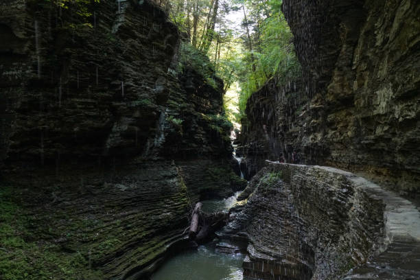 istock Waterfalls and the Stone Bridge in Watkins Glen State Park, NY 842396340