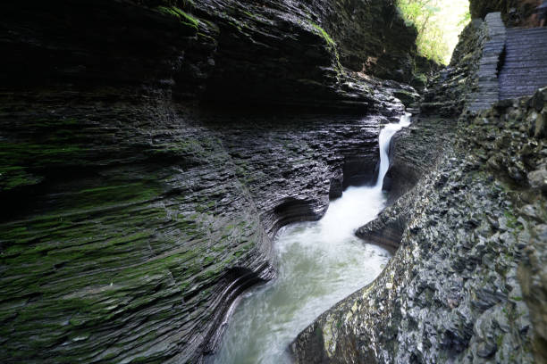 istock Waterfalls and the Stone Bridge in Watkins Glen State Park, NY 842396372