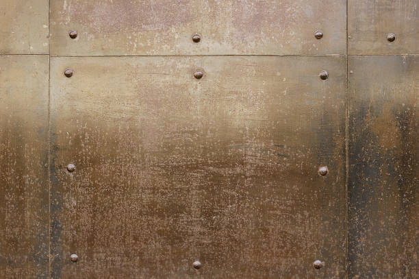 istock Old metal door background 842408664
