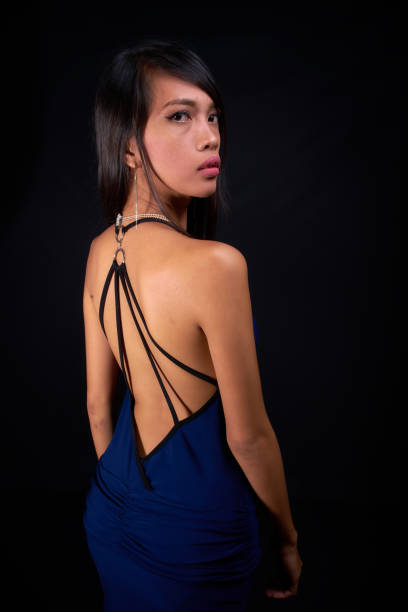 Beautiful woman posing - turning back