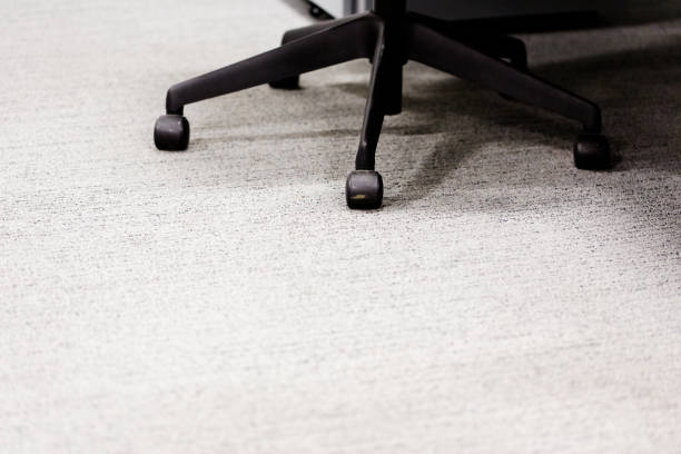 istock Office swivel chair with wheels very bottom view 842416012