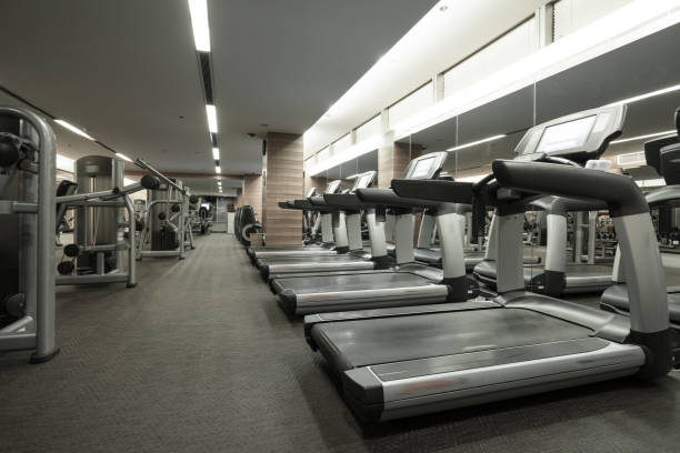 istock Fitness club in luxury hotel interior 842416148