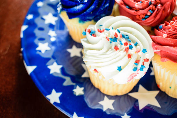 istock Closeup of Colorful Cupcakes - Celebration Concept 842418438