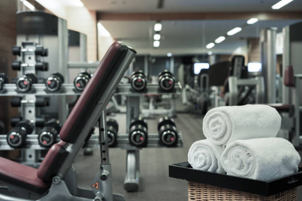 istock Fitness club in luxury hotel interior 842418520