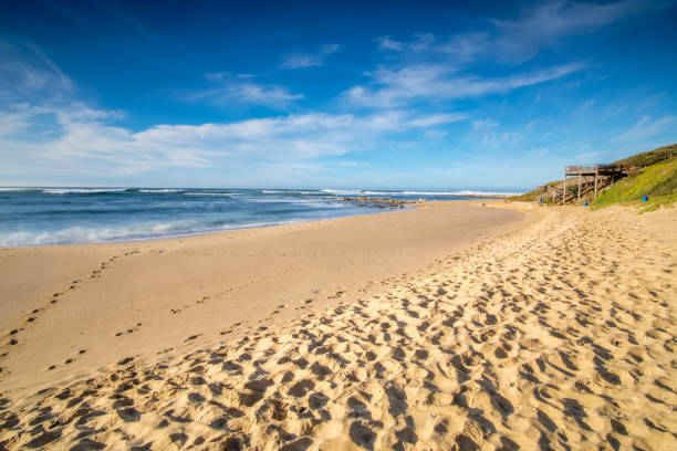 istock An empty Beach scene at sunrise or sunset 842420686