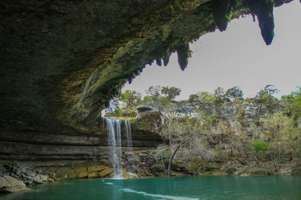 istock Hamilton Pool, water fall, in Austin recreation are. Texas, USA 842422970