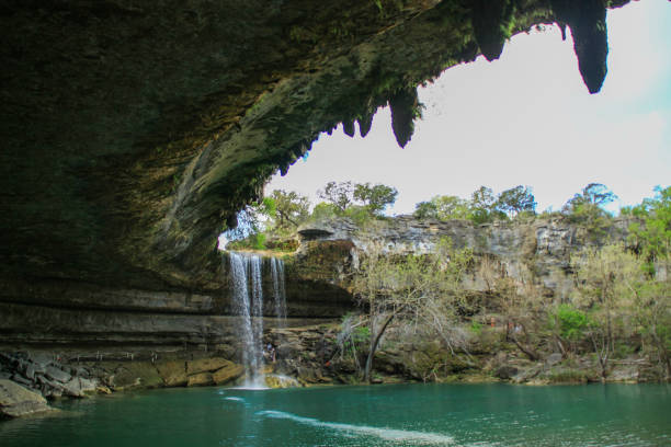 istock Hamilton Pool, water fall, in Austin recreation are. Texas, USA 842422978