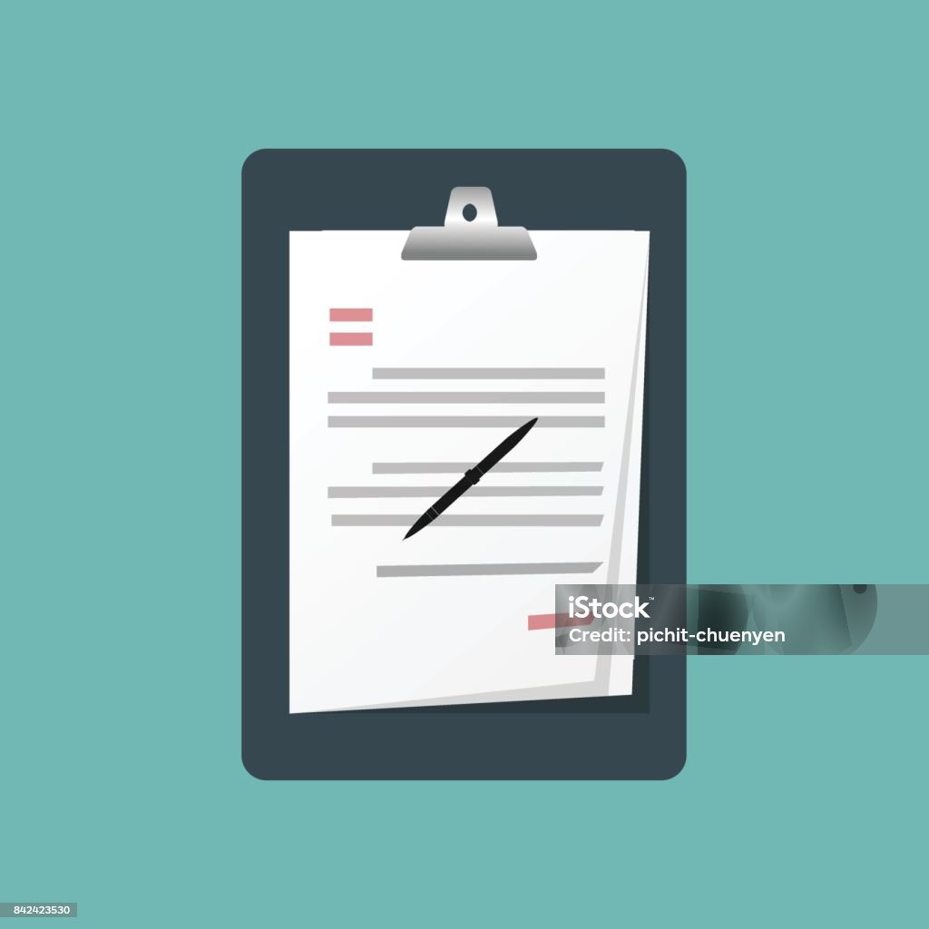 Document File Sign Files And Documents Used To Sign Stock Illustration - Download Image ...