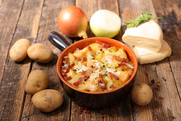 istock potato gratin with bacon,cream and cheese 842423604
