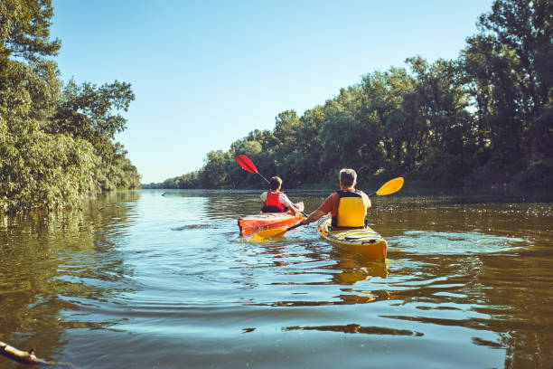 istock A canoe trip on the river in the summer. 842425090
