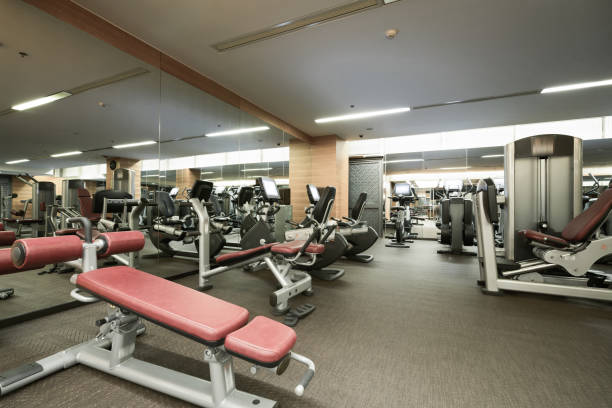 istock Fitness club in luxury hotel interior 842426314