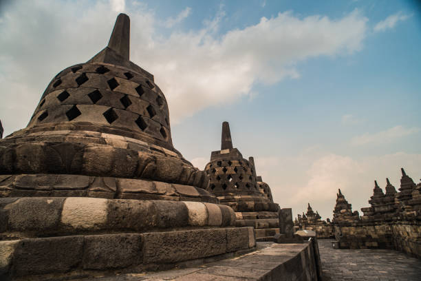 istock Stupa in Borobudur, ancient buddhist temple near Yogyakarta, Java, Indonesia 842427206