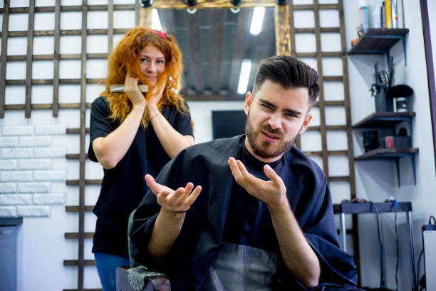 istock Guy dislikes his new haircut 842428758