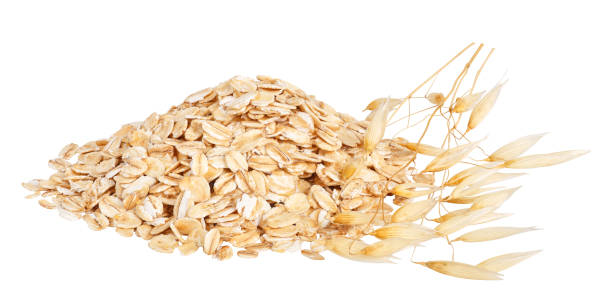 istock heap of oat flakes 842430640