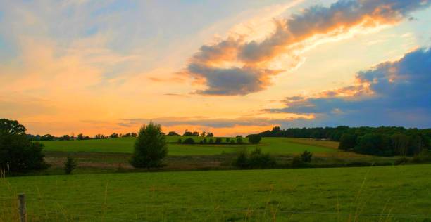 istock hot summer landscape sunset background 842431816