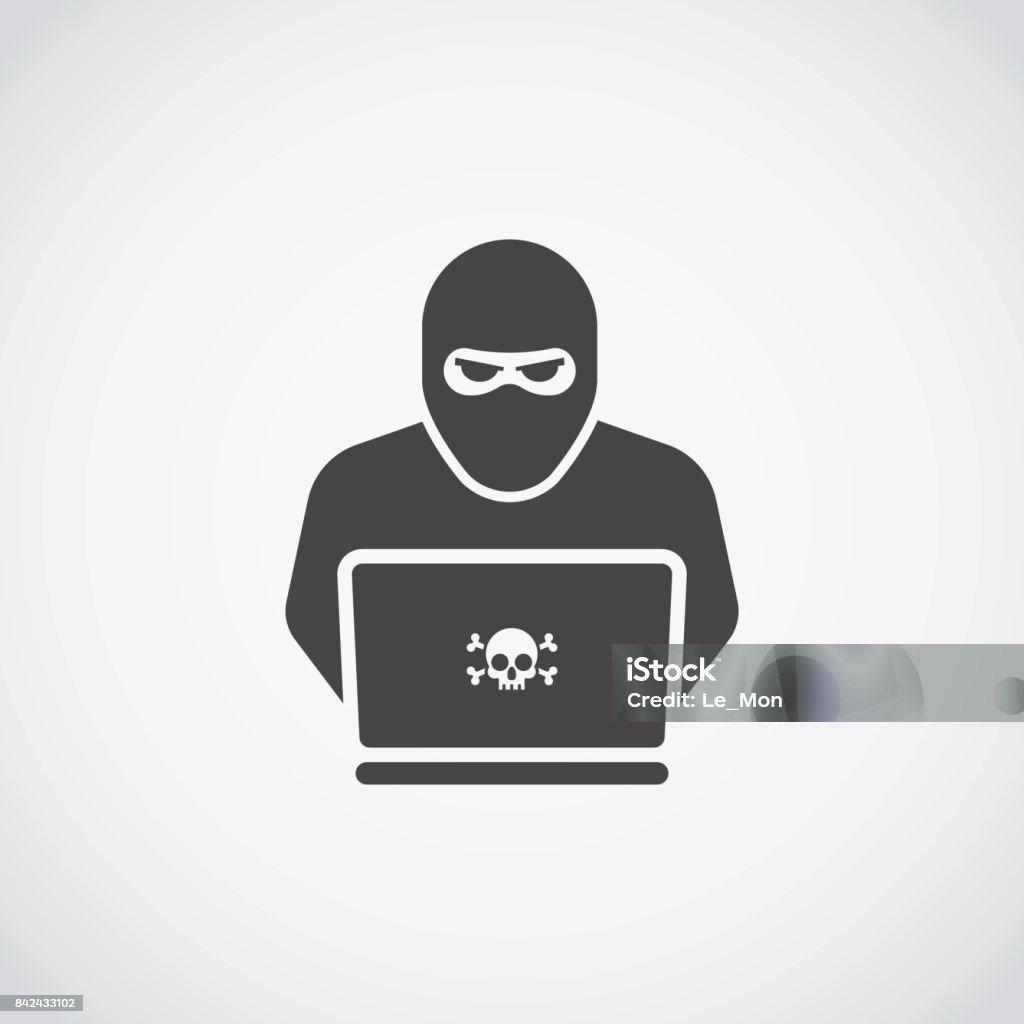 Biểu Tượng Hacker Ninja Với Máy Tính Xách Tay Hình minh họa Sẵn có ...